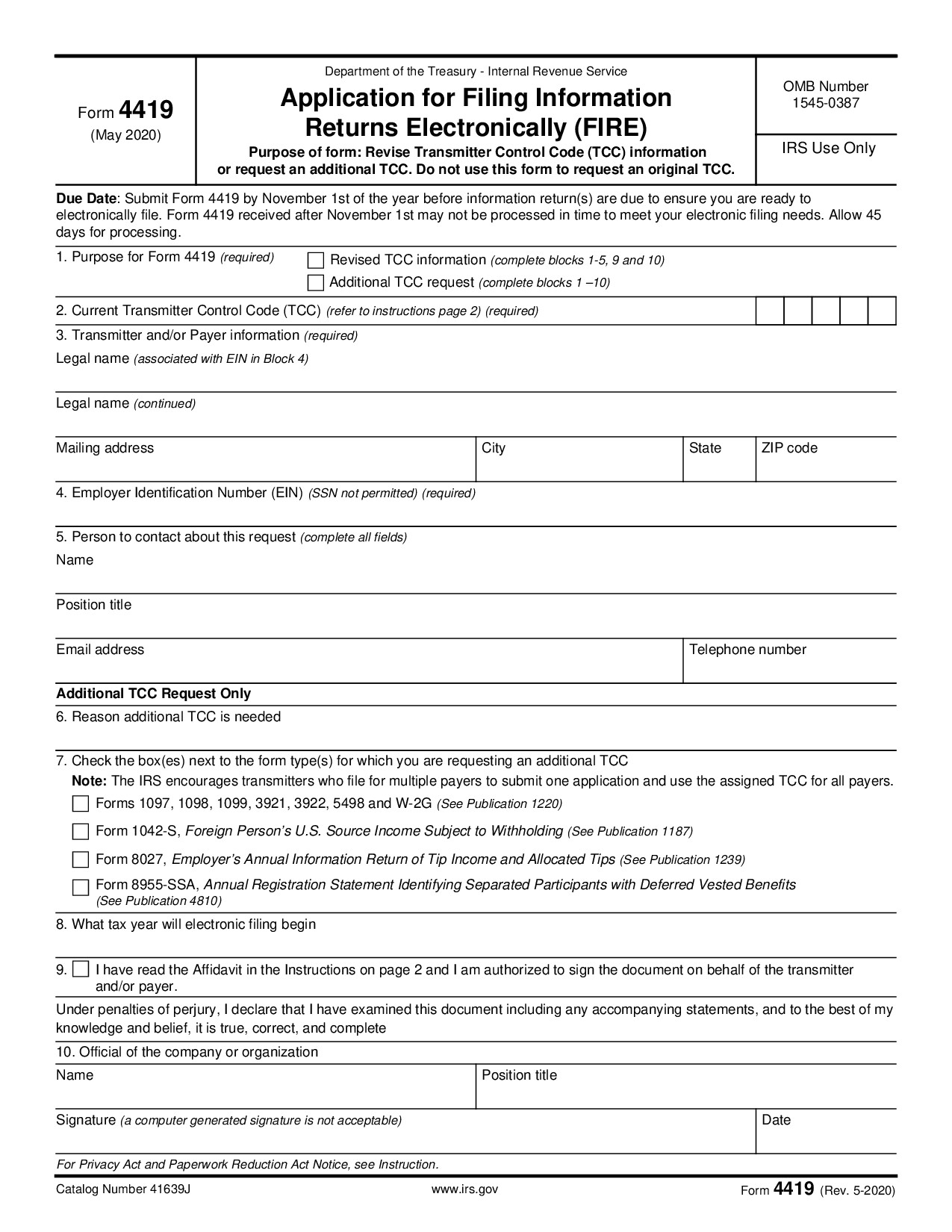 Form 4419