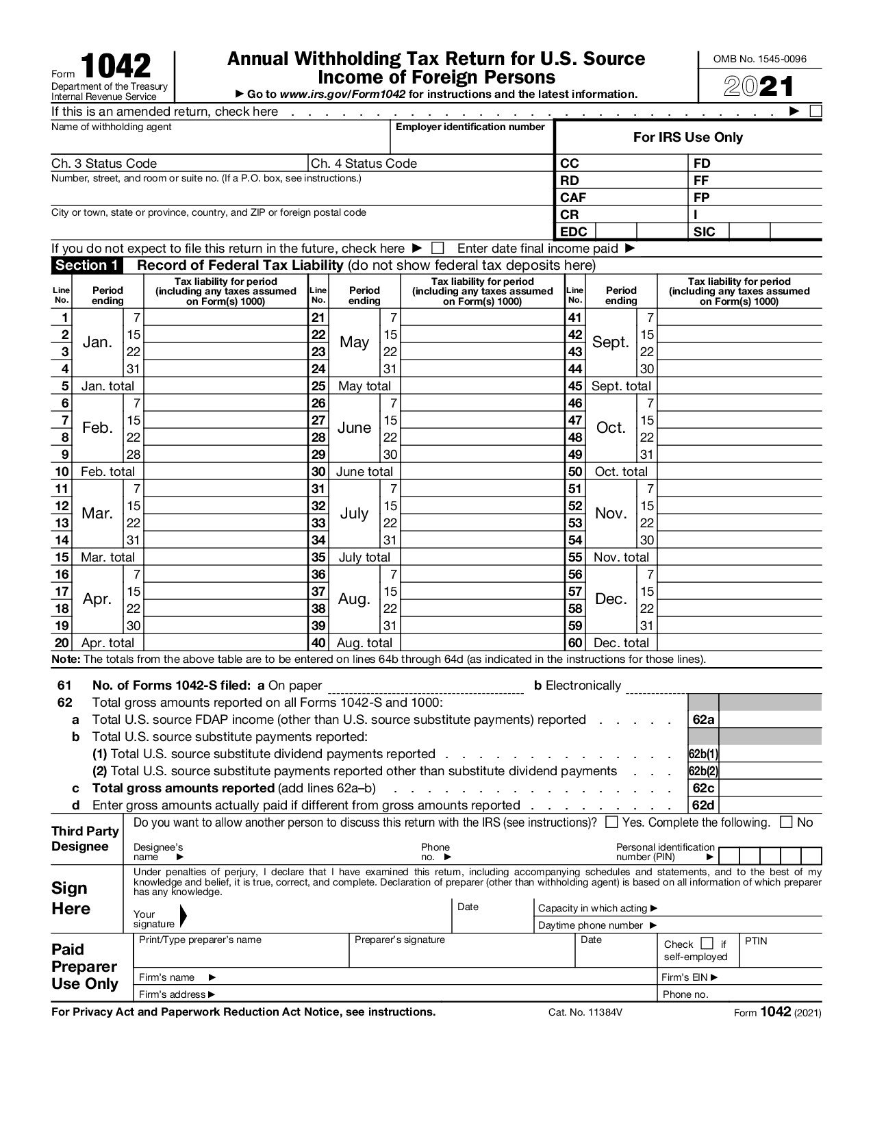 Form 1042