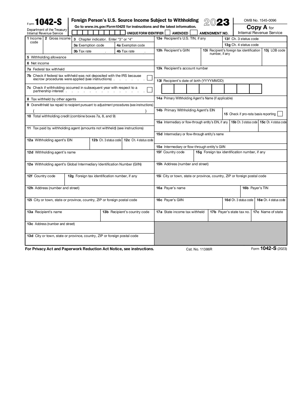Form 1042-S