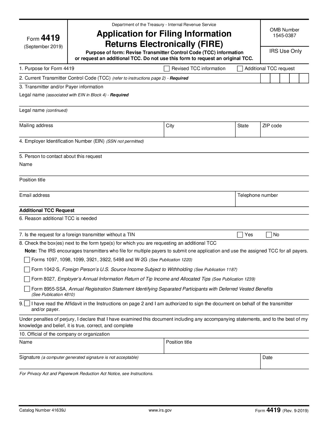 Form 4419