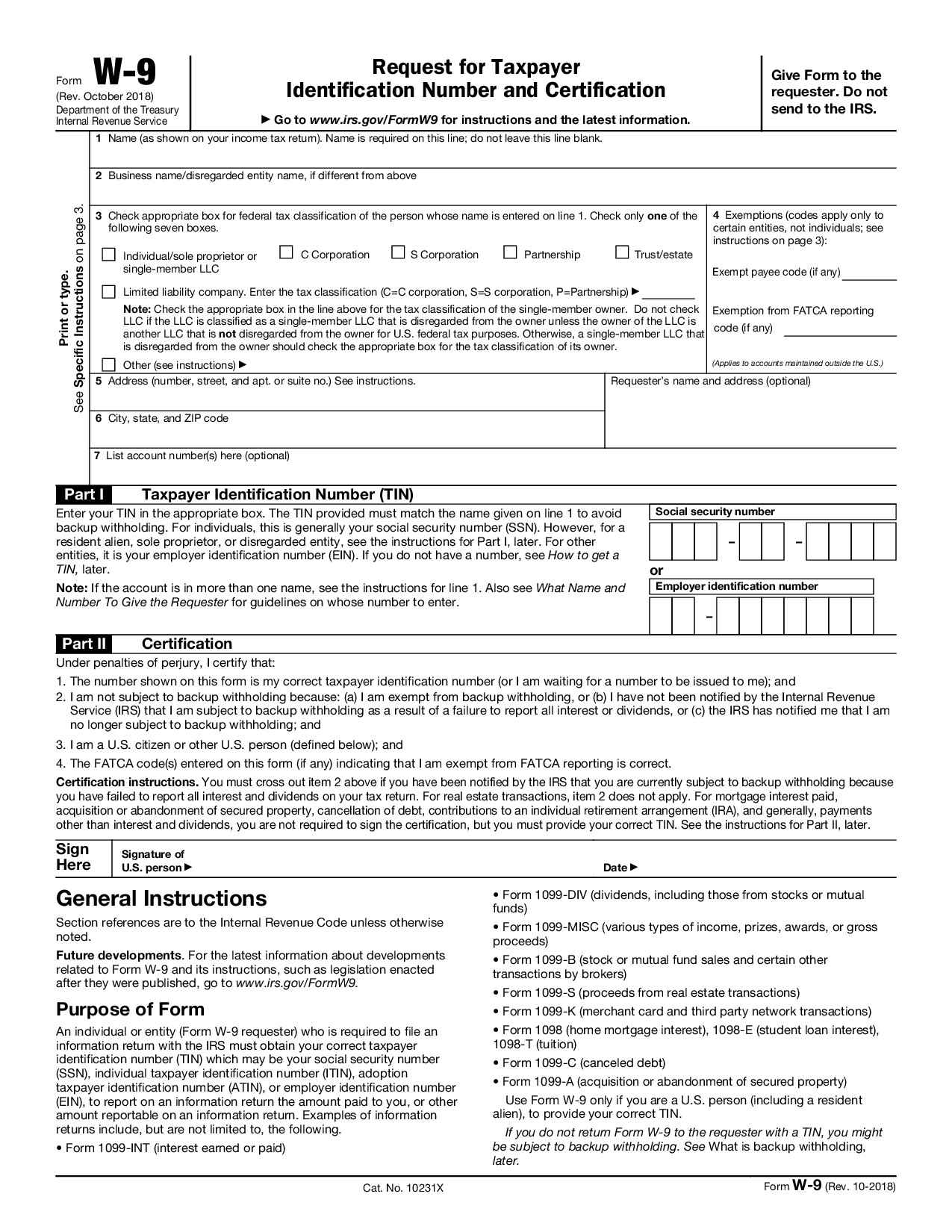 Form W-9